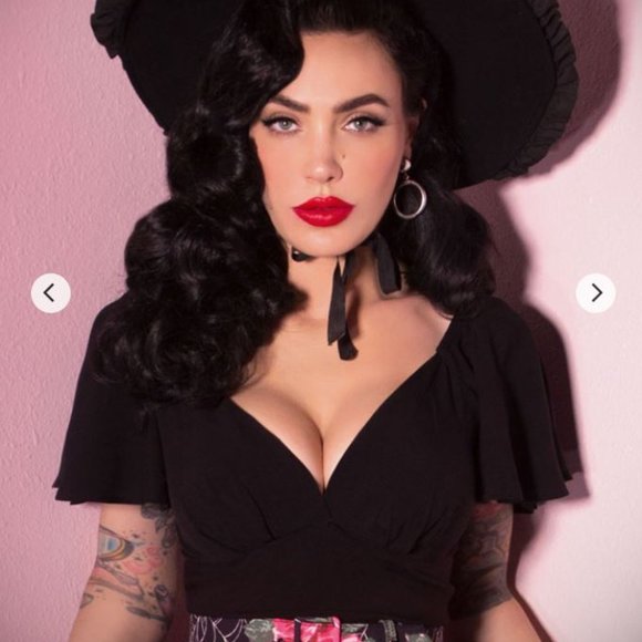 Black Vixen babydoll crop top - Picture 1 of 7